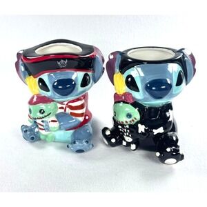Disney‎ Lilo Stitch Mug Cup Pirate Skeleton Halloween Collection Set of 2
